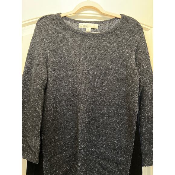 Curio New York Women’s 3/4 Sleeve Crew Neck Soft Pullover Sweater Size S Black - Picture 3 of 6